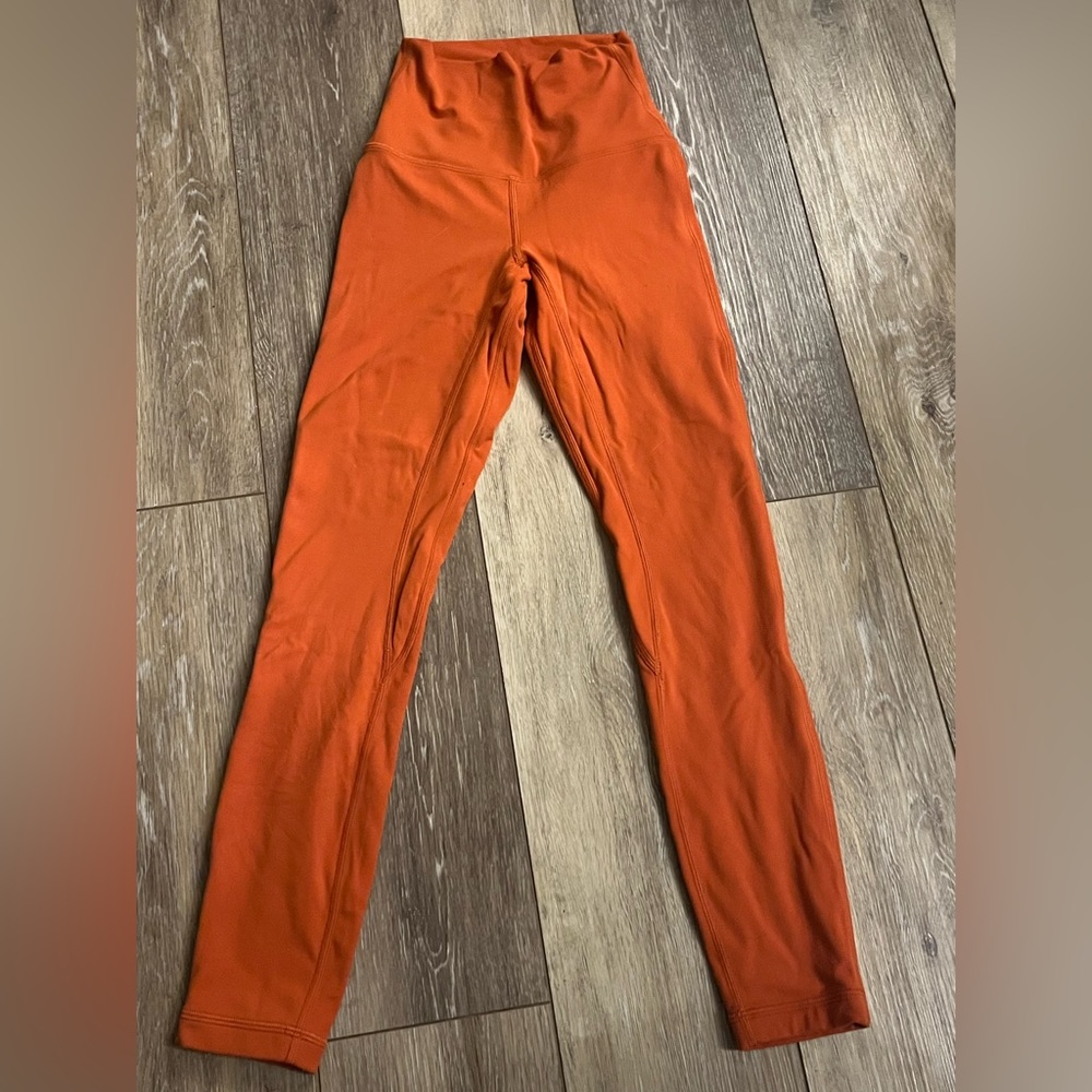 Lululemon orange leggings! Size 0